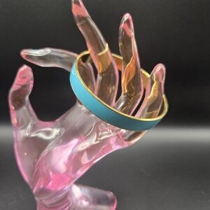 J. Crew Turquoise and Goldtone Bangle